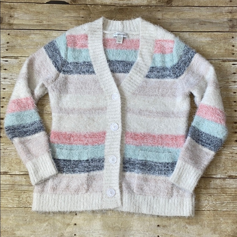 Christopher & Banks Stripe Cardigan Size Small